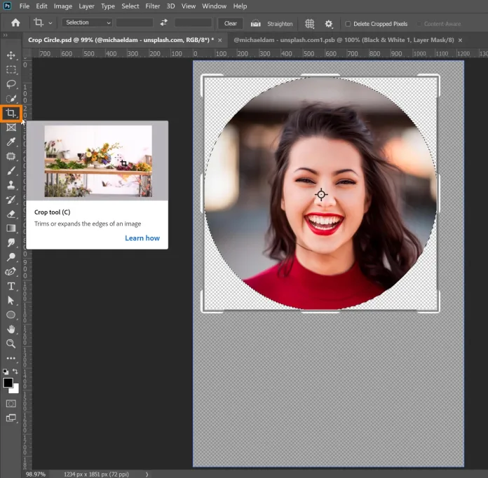 Nhanh chóng sử dụng Crop Tool trong Photoshop qua 4 bước này